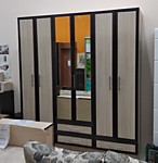 ЛДСП ясень шимо светлый планка - дуб венге  +зеркала